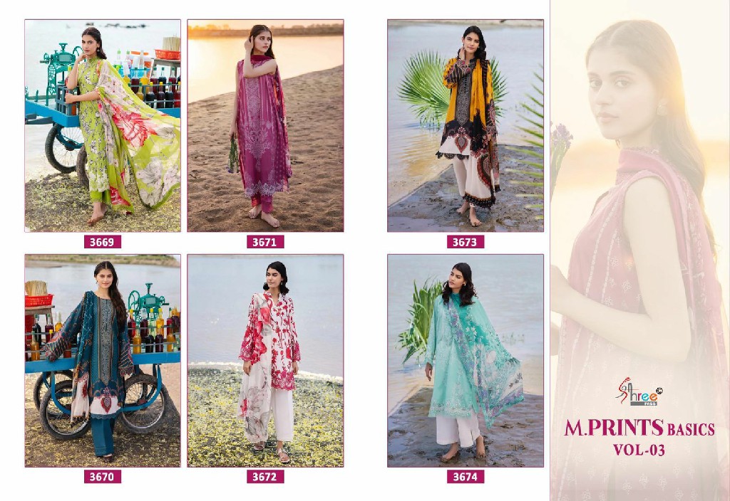 Shree Fabs M Prints Basics Vol-3 Wholesale Indian Pakistani Concept Suits