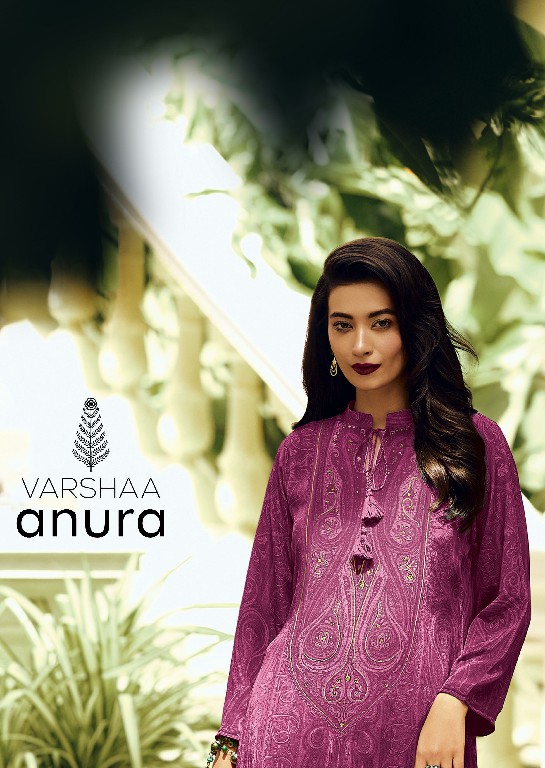 Varshaa Anura Wholesale Raw Silk With Handwork Salwar Suits