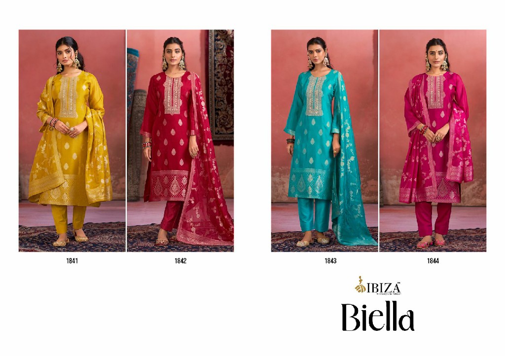 Ibiza Biella Wholesale Pure Banglory Silk With Embroidery Salwar Suits
