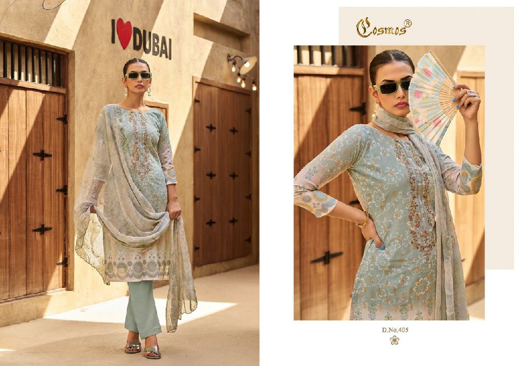 Cosmos Elaf Lawn Vol-1 Wholesale Lawn Cotton With Work Dress Material