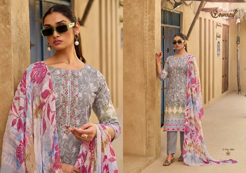 Cosmos Elaf Lawn Vol-1 Wholesale Lawn Cotton With Work Dress Material