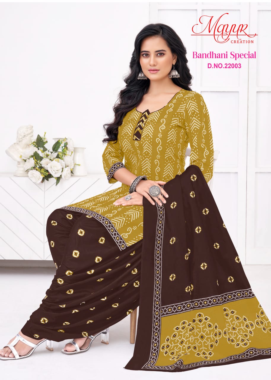 bandhani special vol 22 by mayur creation printed cotton dress material