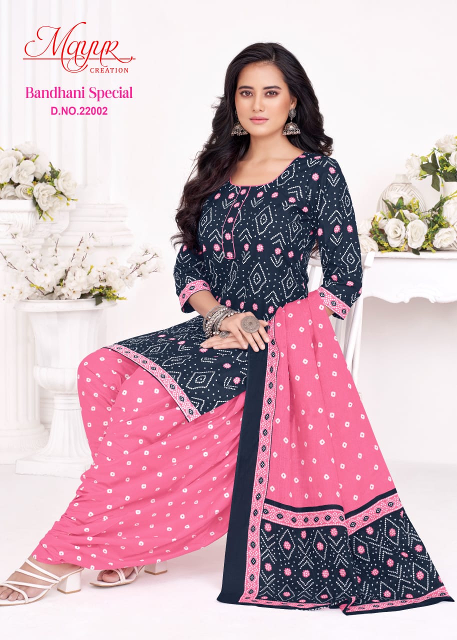 bandhani special vol 22 by mayur creation printed cotton dress material