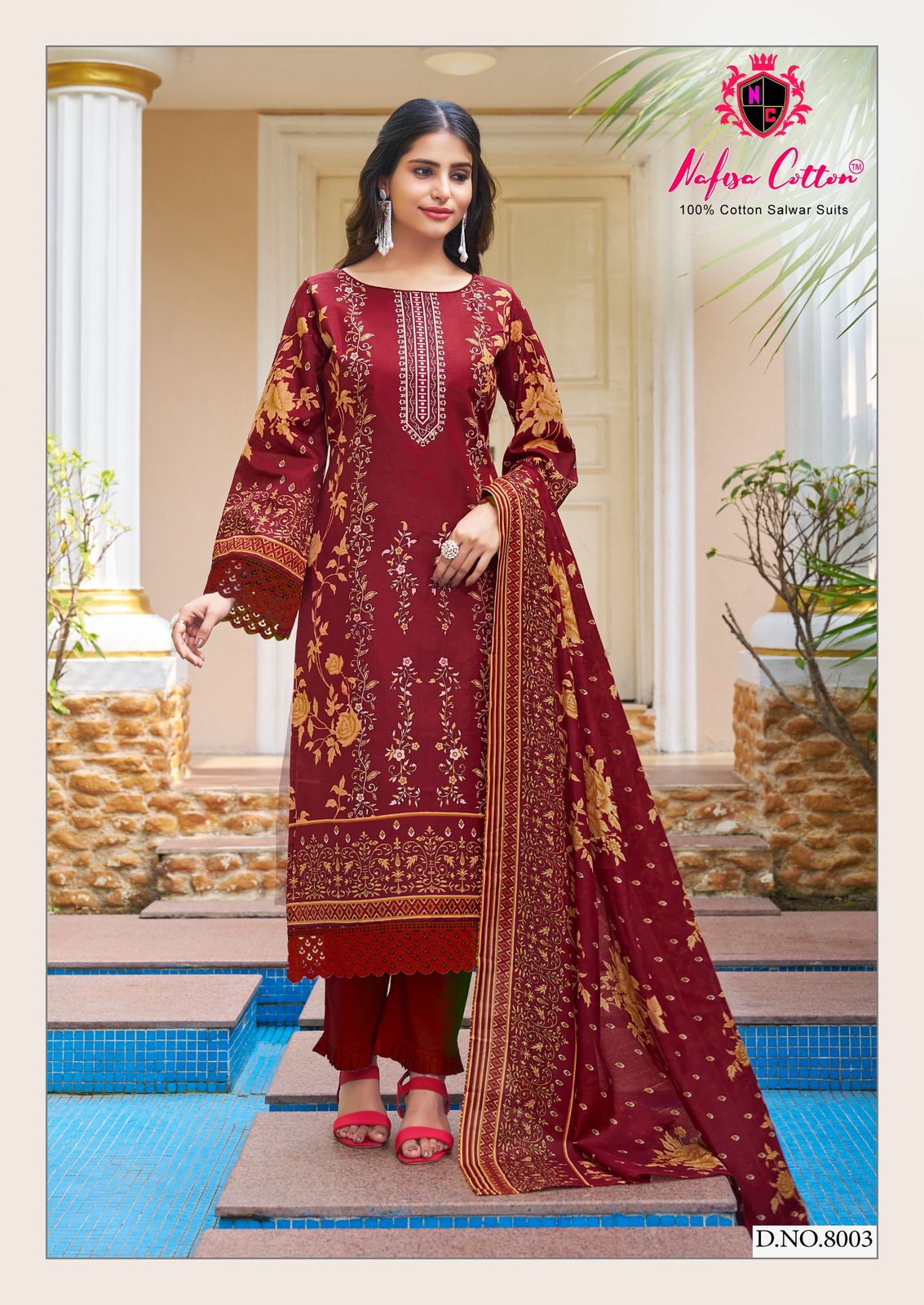 Nafisa Andaaz Karachi Suits Vol-8 Wholesale Printed Karachi Suits