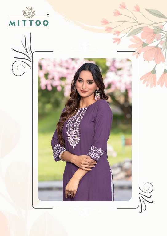 Mittoo Siyaa Wholesale Viscose Weaving With Handwork Long Kurtis