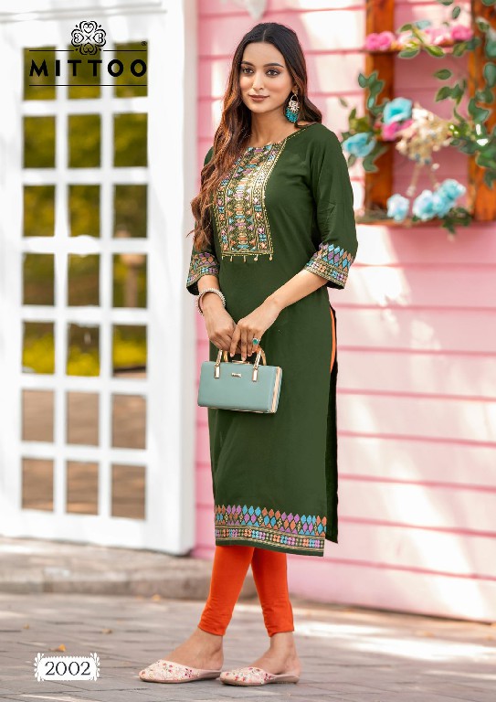 Mittoo Siyaa Wholesale Viscose Weaving With Handwork Long Kurtis
