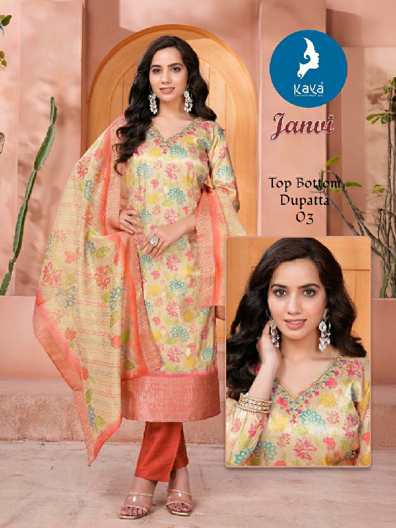 Kaya Janvi Wholesale 3 Piece Concept With Straight Cut Salwar Suits