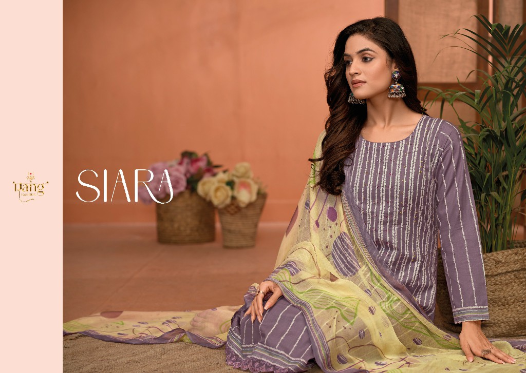 Rang Siara Wholesale Swiss Lawn With Knot And Embroidery Work Dress Material