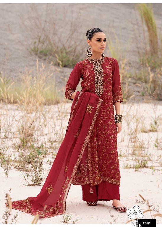 Varsha Alaya Wholesale Crepe Digitally With Embroidery Salwar Suits