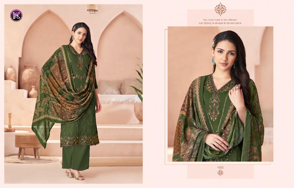 Kala Meera Wholesale Pure Muslin Dyed With Embroidery Dress Material