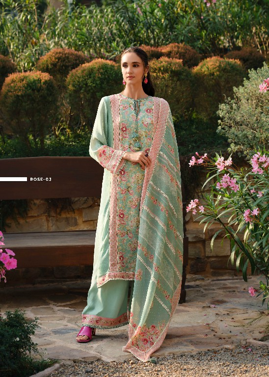 Varsha Rose Wholesale Cotton Linen With Embroidery Salwar Suits