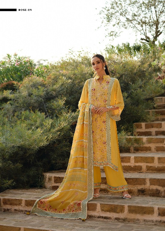 Varsha Rose Wholesale Cotton Linen With Embroidery Salwar Suits
