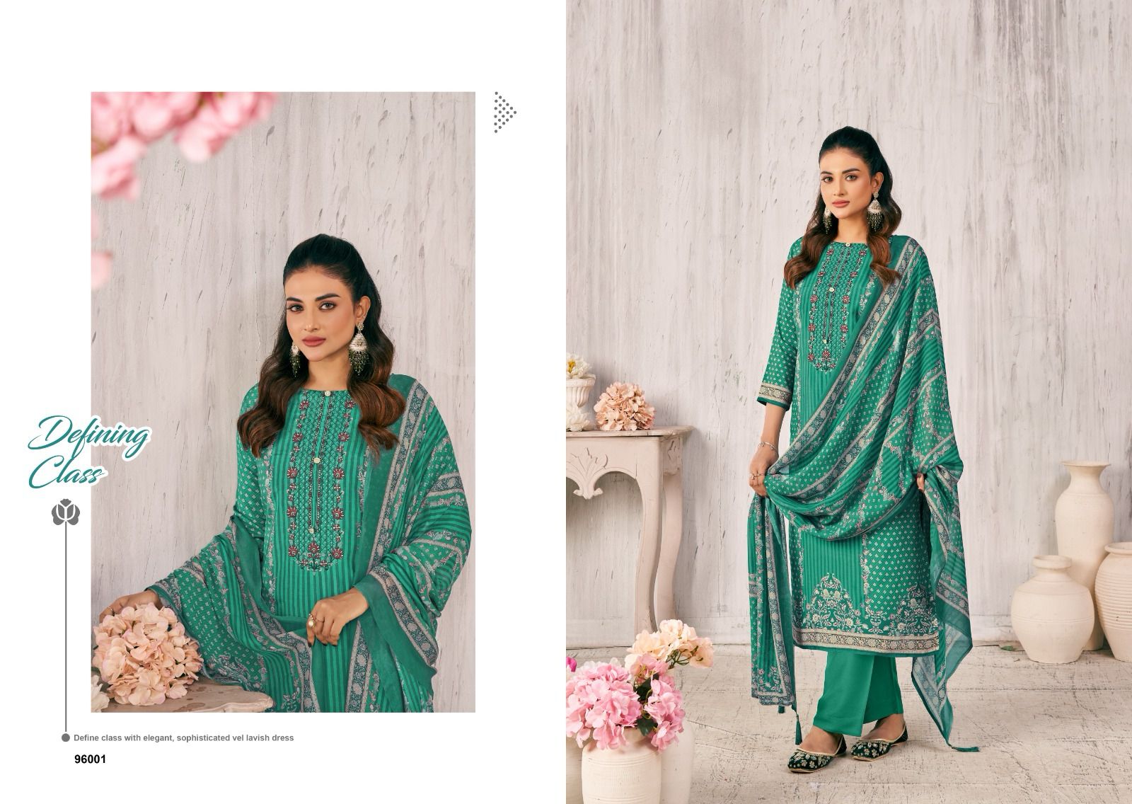 Nishant Saima Muslin Wholesale Pure Viscose Muslin With Heavy Handwork Dress Material
