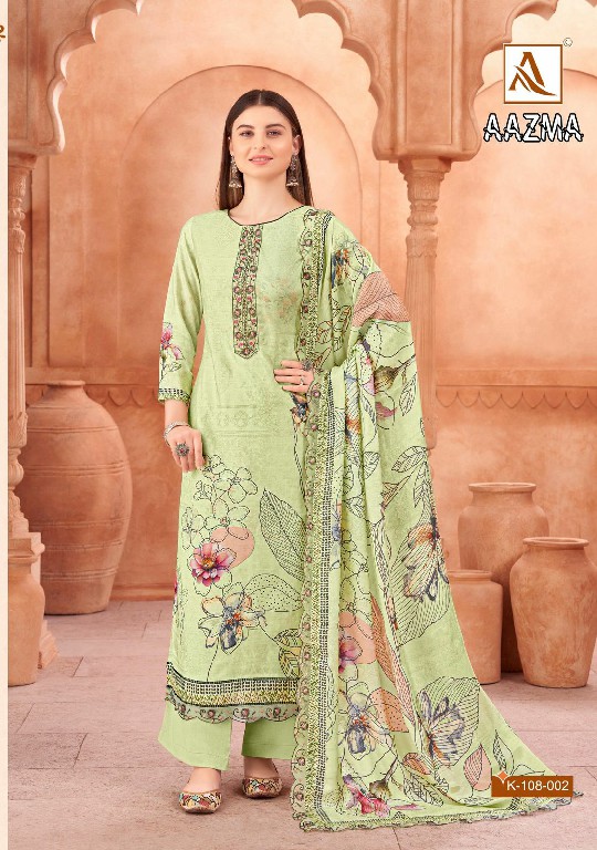 Alok Aazma Wholesale Pure Viscose Muslin With Embroidery Work Dress Material