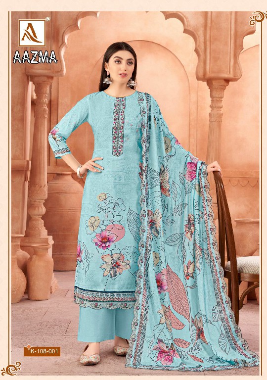 Alok Aazma Wholesale Pure Viscose Muslin With Embroidery Work Dress Material