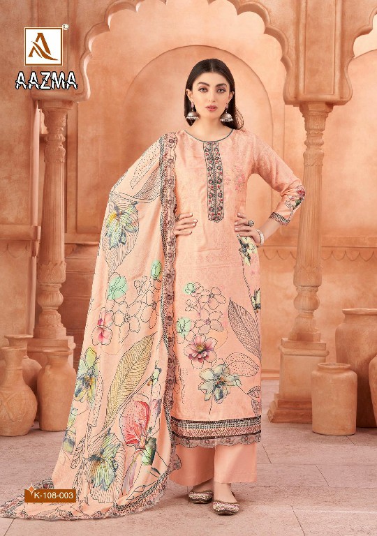 Alok Aazma Wholesale Pure Viscose Muslin With Embroidery Work Dress Material