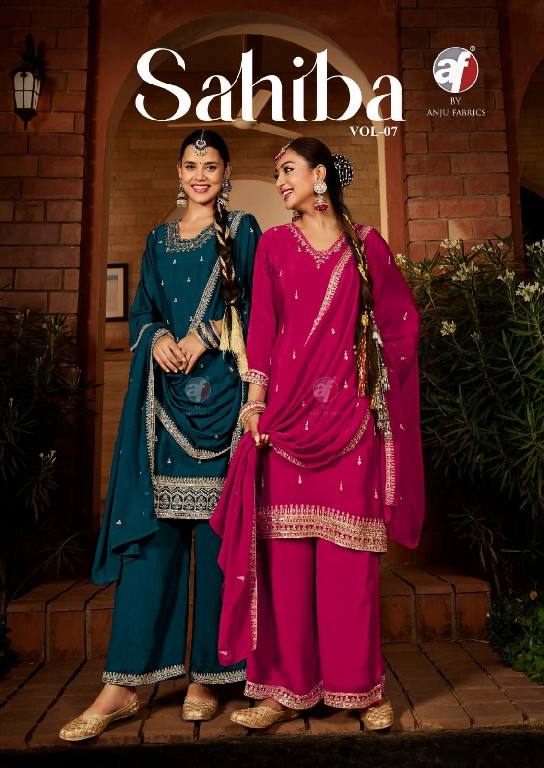 Anju Sahiba Vol-7 Wholesale Short Kurti With Divider And Dupatta