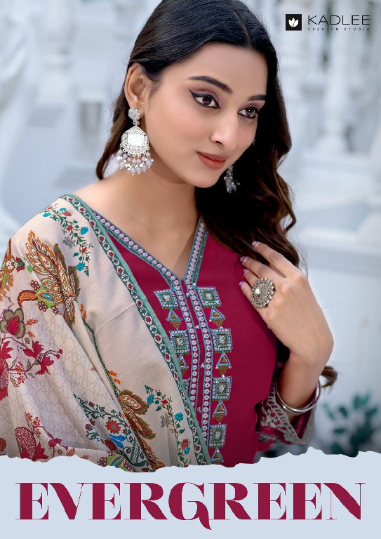Kadlee Evergreen Wholesale Viscose Silk Top With Pant And Dupatta