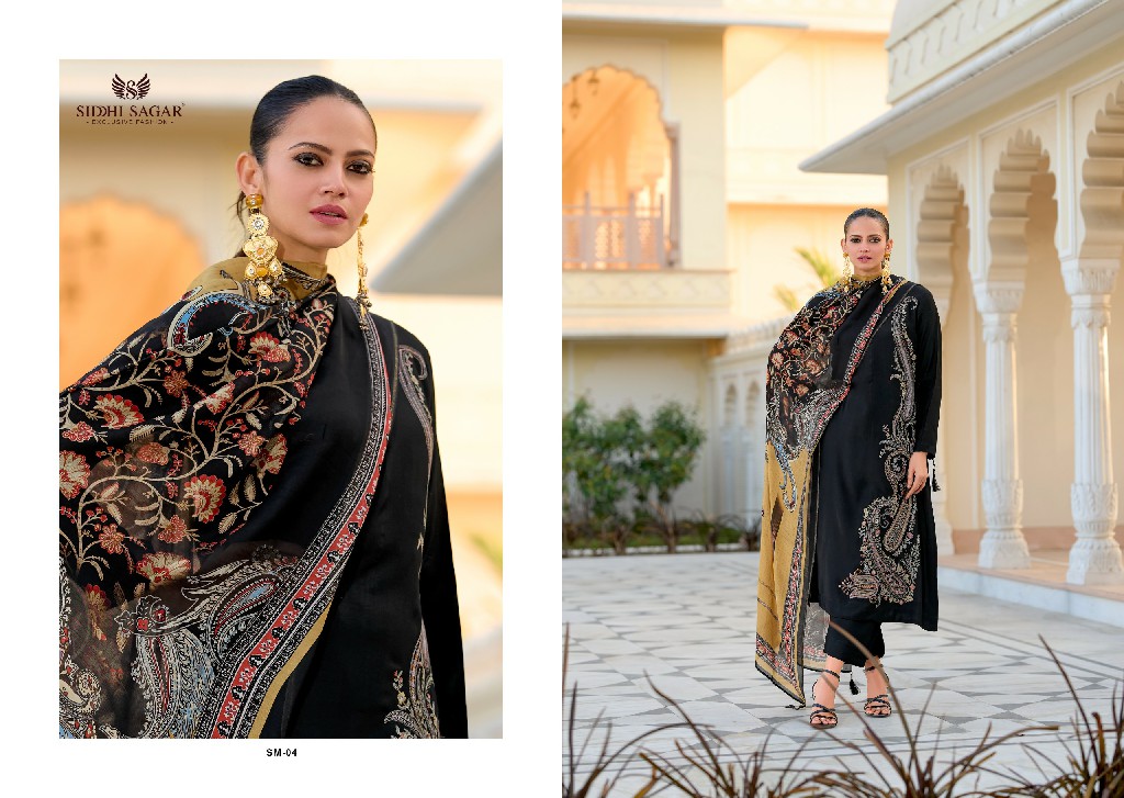 Siddhi Sagar Sanam Wholesale Pure Bemberg Silk With Work Dress Material