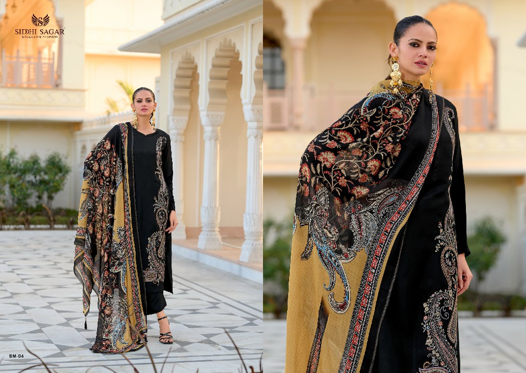 Siddhi Sagar Sanam Wholesale Pure Bemberg Silk With Work Dress Material