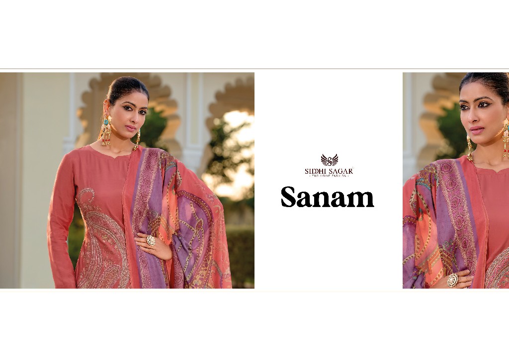 Siddhi Sagar Sanam Wholesale Pure Bemberg Silk With Work Dress Material