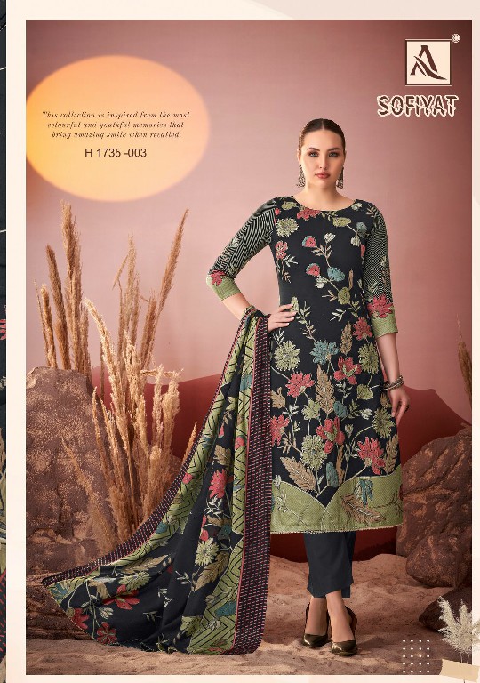Alok Sofiyat Wholesale Pure Zam Designer Hand Work Dress Material