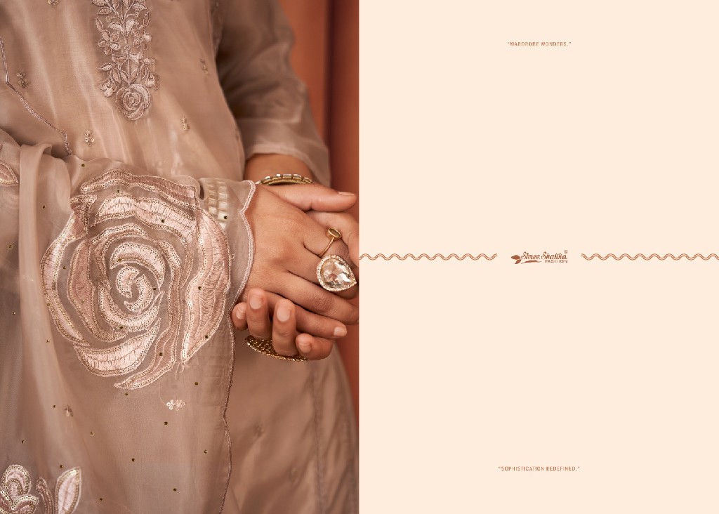 Shree Shalika Sakeena Wholesale Soft Organza With Embroidery Work Straight Suits