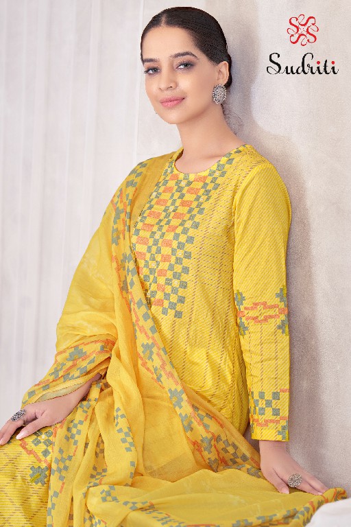 Sudriti Magic Stripe Wholesale Pure Cotton With Hand Work Salwar Suits