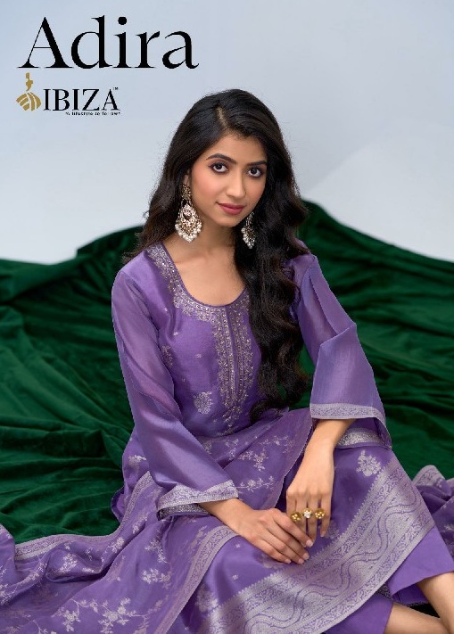 Ibiza Adira Wholesale Pure Kosa Silk Jacquard With Handwork Salwar Suits