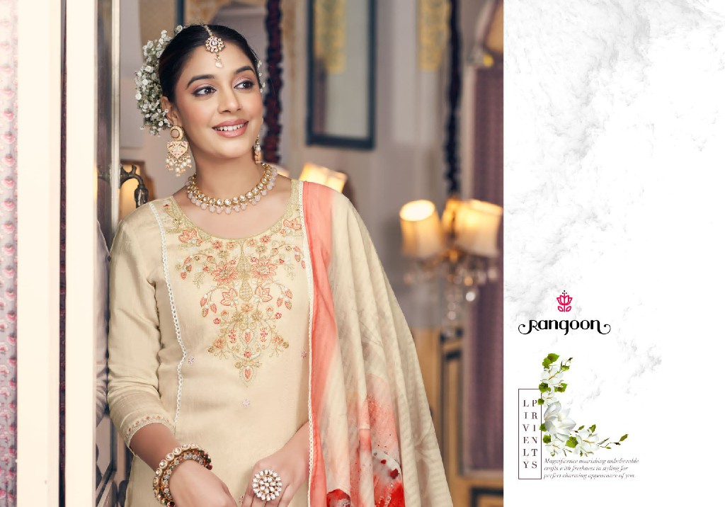 Rangoon Vasant Wholesale Viscose With Embroidery Work Readymade Suits