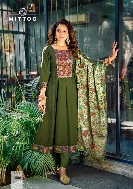 Mittoo Muskaan Wholesale Modal Silk Kurti With Pant And Dupatta