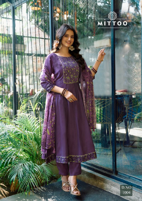 Mittoo Muskaan Wholesale Modal Silk Kurti With Pant And Dupatta
