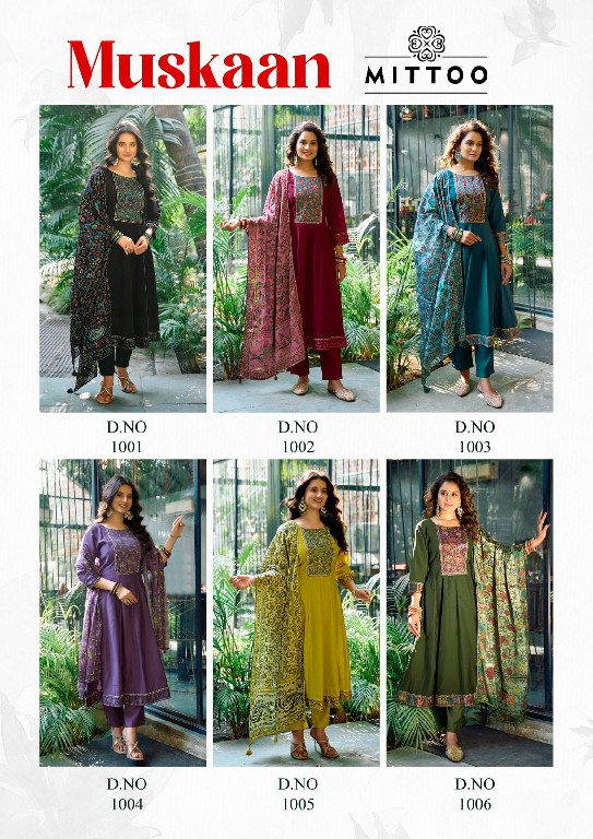 Mittoo Muskaan Wholesale Modal Silk Kurti With Pant And Dupatta