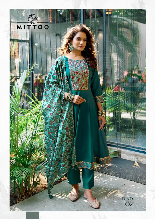 Mittoo Muskaan Wholesale Modal Silk Kurti With Pant And Dupatta