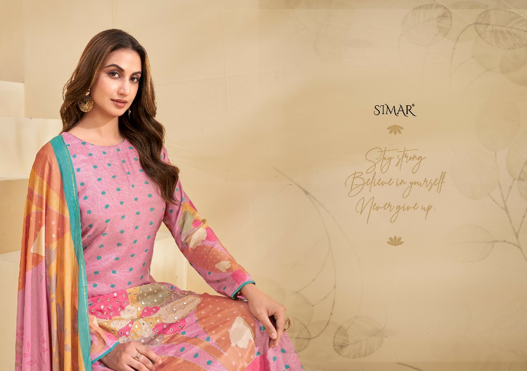 Glossy Simar Siyara Wholesale Pure Viscose Muslin With Handwork Salwar Suits