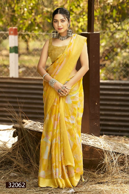 Vallabhi Swantika Vol-4 Wholesale Georgette Fabrics Abstract Print Sarees