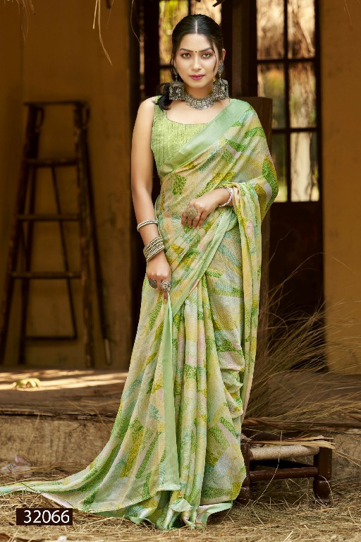 Vallabhi Swantika Vol-4 Wholesale Georgette Fabrics Abstract Print Sarees