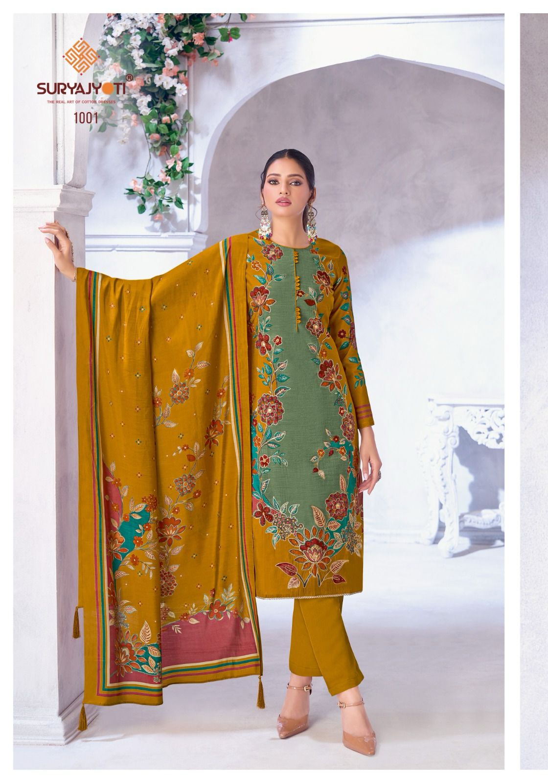 Suryajyoti Kareena Vol-1 Wholesale Pure Modal Discharge With Work Dress Material
