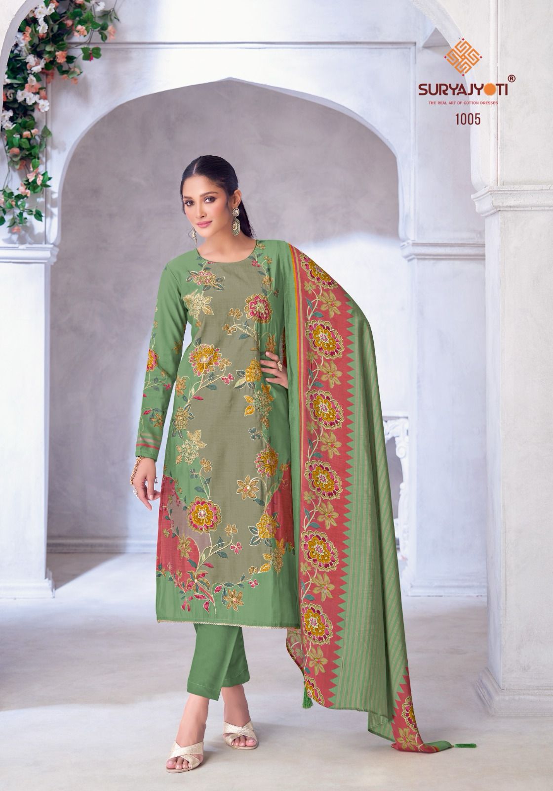 Suryajyoti Kareena Vol-1 Wholesale Pure Modal Discharge With Work Dress Material