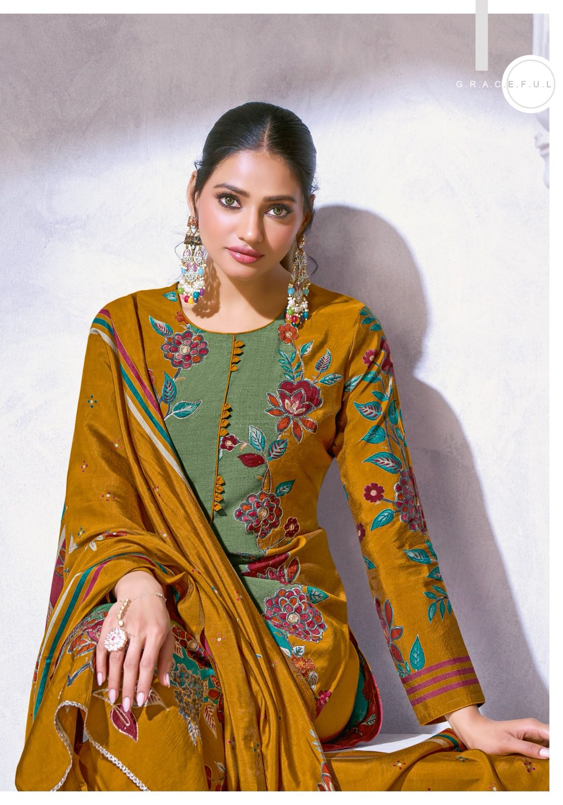 Suryajyoti Kareena Vol-1 Wholesale Pure Modal Discharge With Work Dress Material