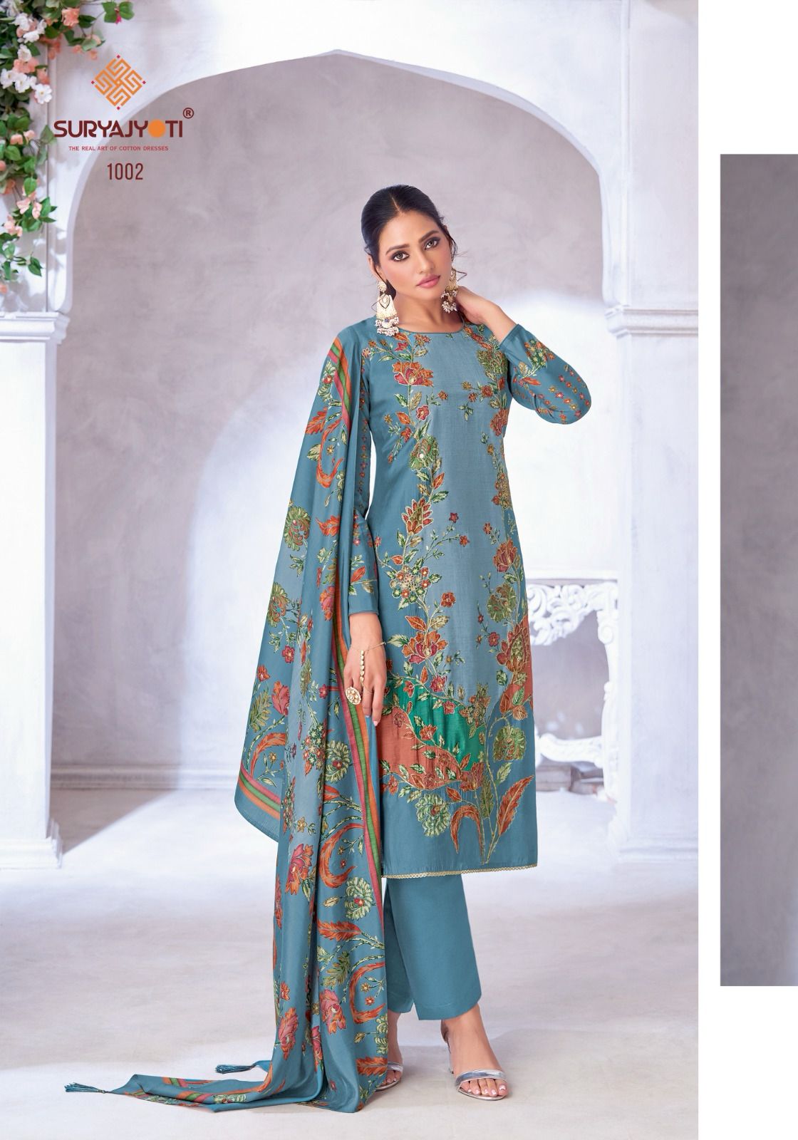 Suryajyoti Kareena Vol-1 Wholesale Pure Modal Discharge With Work Dress Material