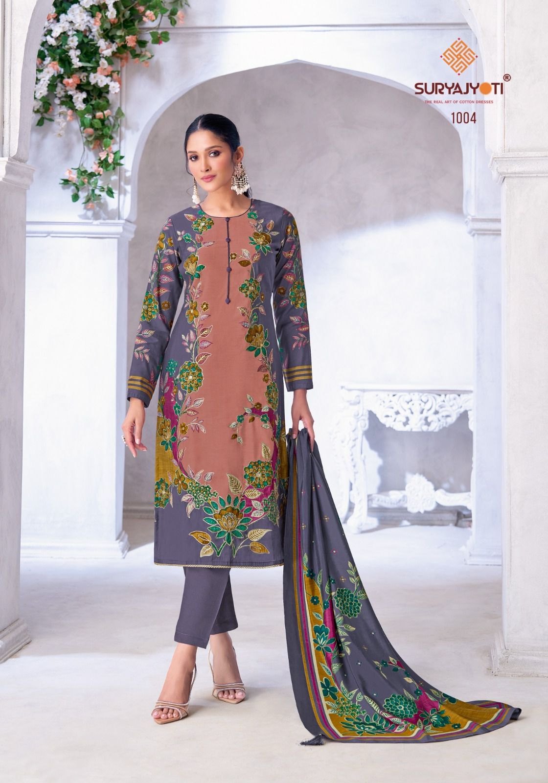 Suryajyoti Kareena Vol-1 Wholesale Pure Modal Discharge With Work Dress Material