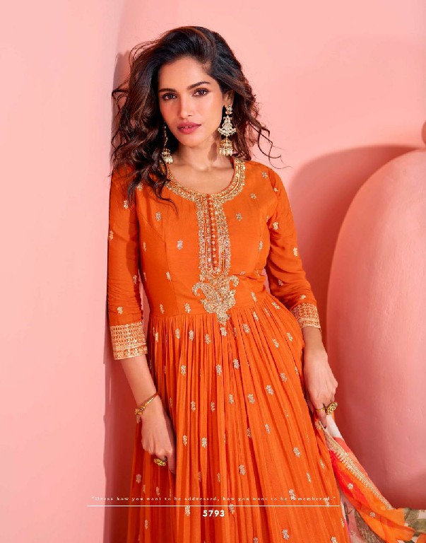 sayuri designer mayuri chinon silk readymade exclusive gown set exports