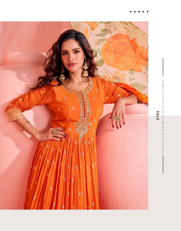 sayuri designer mayuri chinon silk readymade exclusive gown set exports