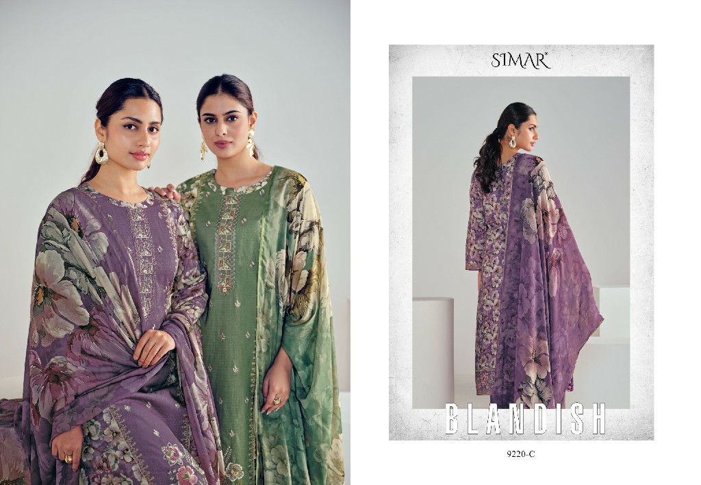 aiza by Simar By glossy cotton daily wear fancy dress material