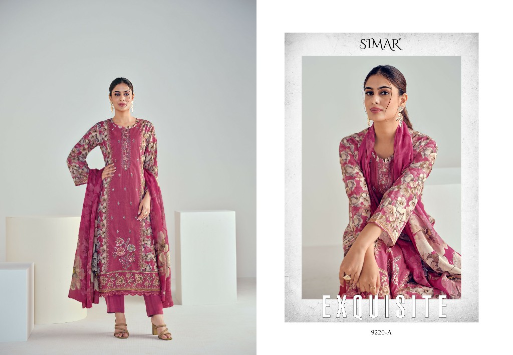 aiza by Simar By glossy cotton daily wear fancy dress material