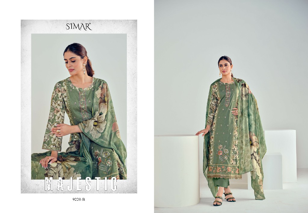 aiza by Simar By glossy cotton daily wear fancy dress material