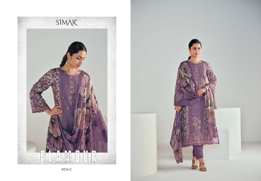 aiza by Simar By glossy cotton daily wear fancy dress material