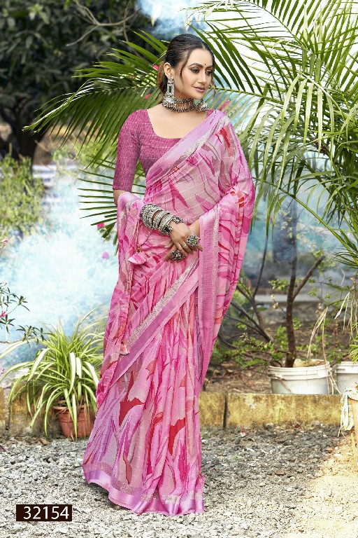 Vallabhi Swantika Vol-5 Wholesale Georgette Fabrics Abstract Print Sarees