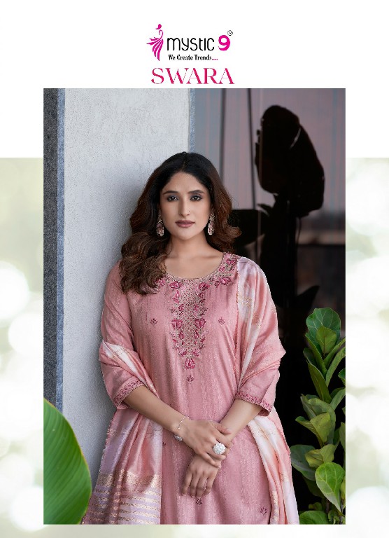 Mystic 9 Swara Vol-2 Wholesale Rayon Dobby Lurex Straight Cut Catalog